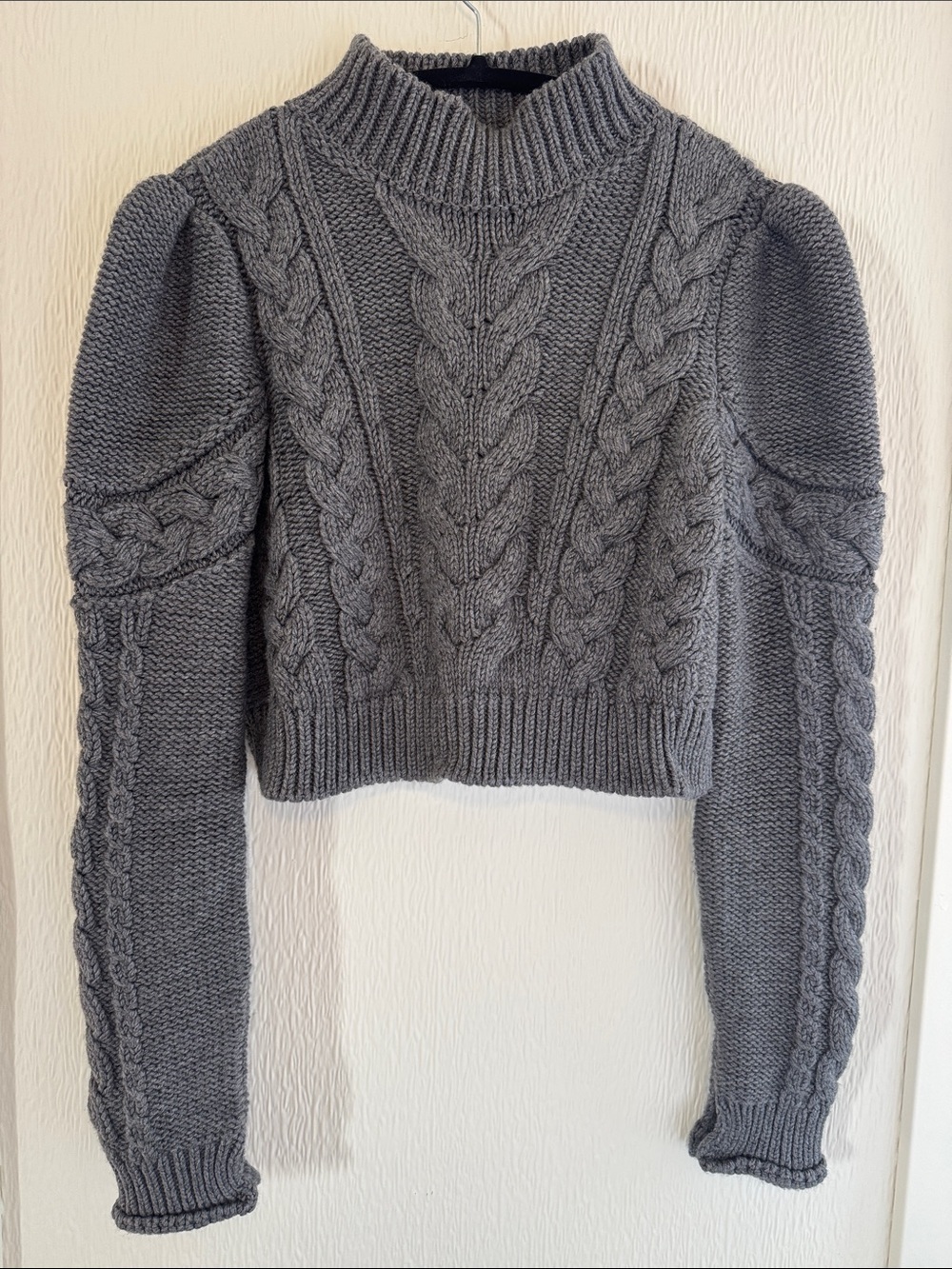 GWYN by goop Cable-Knit Mock Neck Sweater
